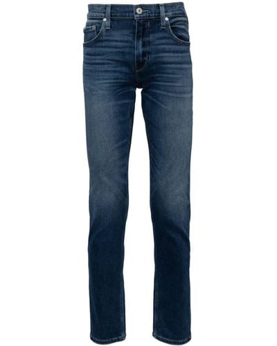 PAIGE Jeans skinny a vita media - Blu