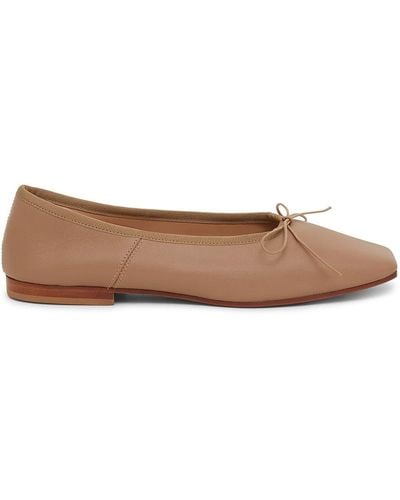 Mansur Gavriel Dream Square Toe Ballerina Shoes - Brown