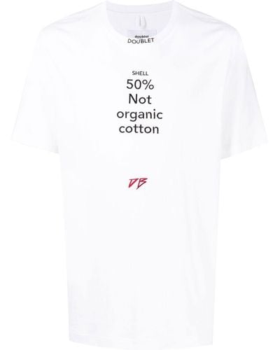 Doublet Logo-print Cotton T-shirt - White