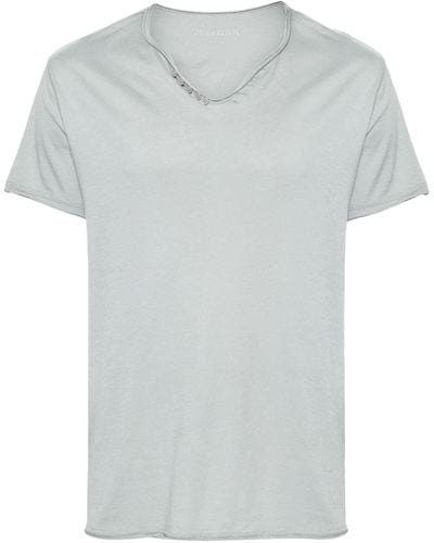 Zadig & Voltaire T-shirt Monastir en coton biologique - Gris