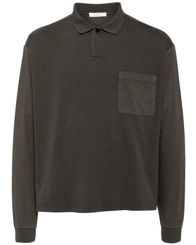 The Row Joyce Cotton Polo Shirt - Black