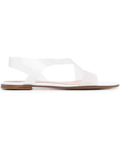 Gianvito Rossi Transparent-strap Flat Sandals - White
