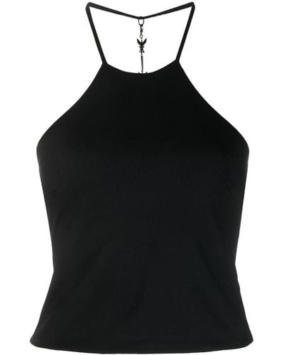 Patrizia Pepe Sleeveless Stretch-design Top - Black