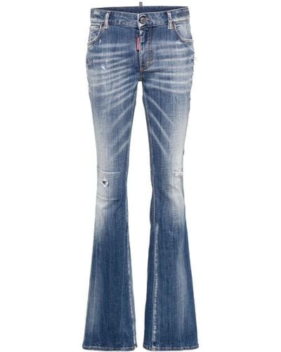 DSquared² Mid-rise Flared Jeans - Blue