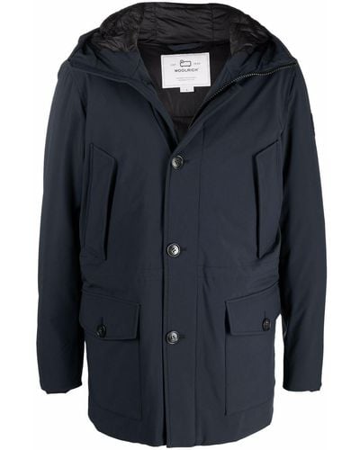 Woolrich Hooded Feather-down Padded Jacket - Blue