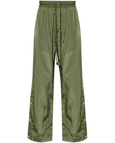Song For The Mute Logo-studs Straight-leg Trousers - Green