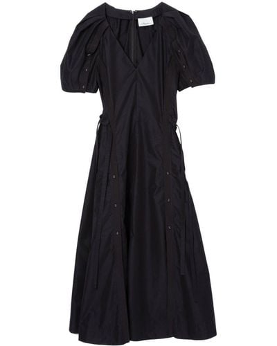 3.1 Phillip Lim Midi-jurk Met Pofmouwen - Zwart