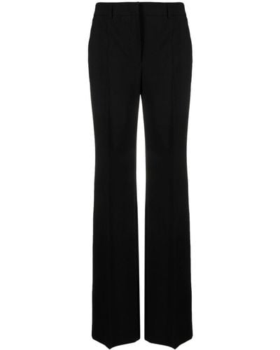 Alberta Ferretti Pantalon en laine vierge à coupe droite - Noir