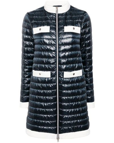 Herno Quilted Water-resistant Coat - Blue