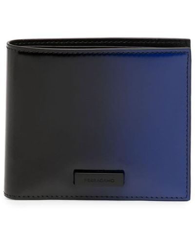 Ferragamo Ombré-effect Bi-fold Wallet - Blue