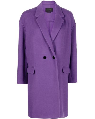 Isabel Marant Efegozi Double-breasted Coat - Purple