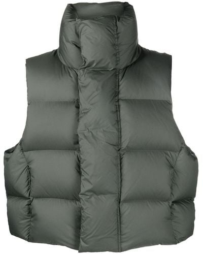 Entire studios Padded Quilted Down Gilet - Green