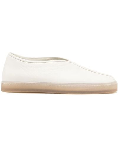 Lemaire Slip-On-Sneakers aus Leder - Weiß