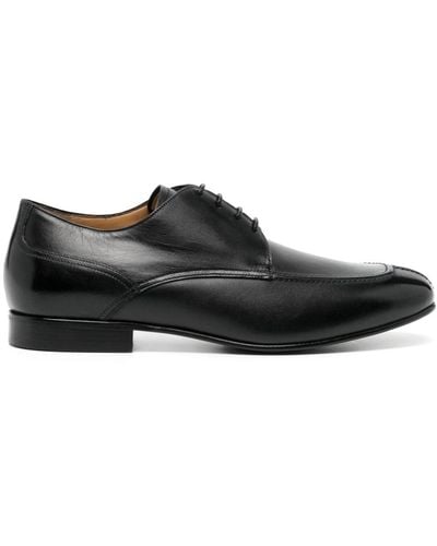 Bally Paneled Leather Derby Shoes - Black