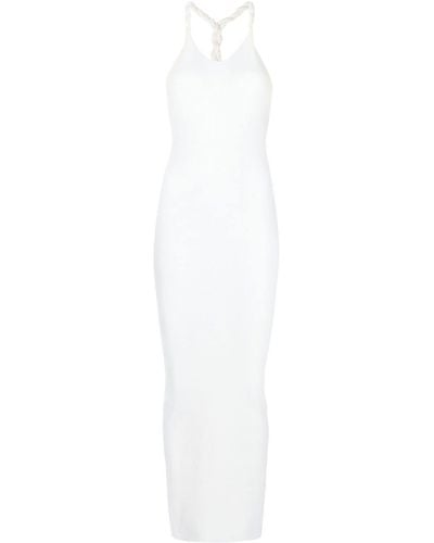 Dion Lee Rope-strap Ribbed-knit Dress - White