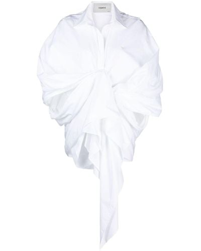 Coperni Camisa drapeada con diseño cruzado - Blanco