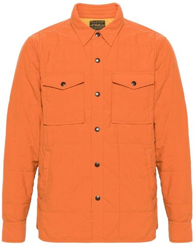 RRL Lightweight Quilted Shirt Jacket - Orange