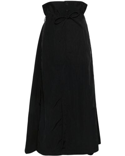 Y-3 Logo-print A-line Skirt - Black