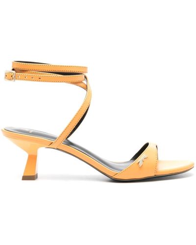 Patrizia Pepe 55mm Leather Sandals - Natural