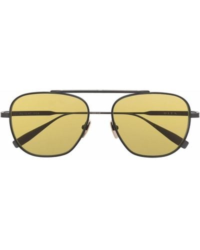 Dita Eyewear Flight Tinted Pilot Sunglasses - Yellow