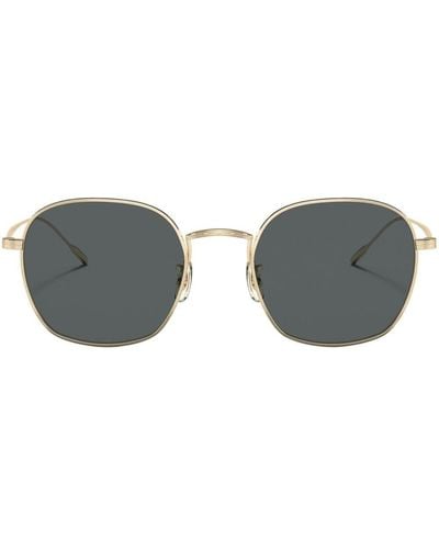 Oliver Peoples Adès Square-frame Titanium Sunglasses - Gray
