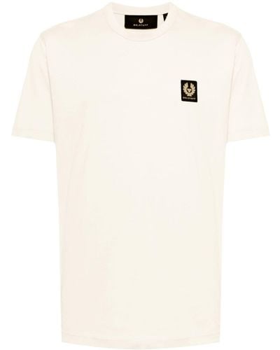Belstaff Logo-patch Cotton T-shirt - Natural