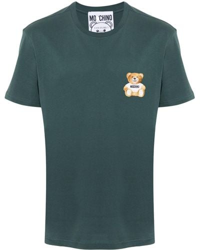 Moschino T-Shirt mit Teddy - Grün