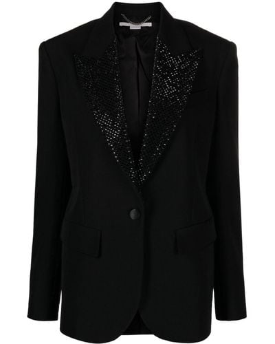 Stella McCartney Hotfix Crystal-embellished Blazer - Black