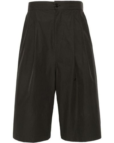 Amomento Two Tuck Wide Shorts - Black