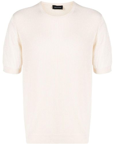 Tagliatore Ribbed-knit T-shirt - Natural