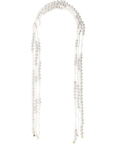 Carolina Bucci 18kt 'Lucky Charm' Halskette mit Perlenanhänger - Schwarz