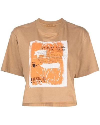 Rejina Pyo T-shirt Quinn con stampa - Bianco
