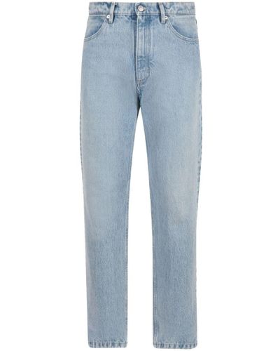 Bally Halbhohe Slim-Fit-Jeans - Blau