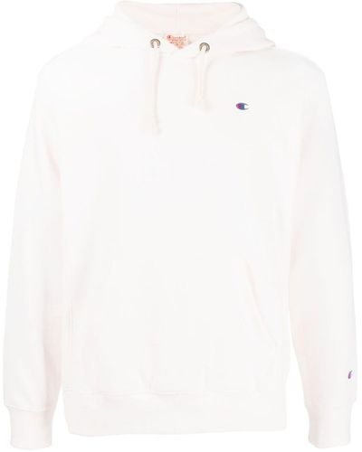 Champion Logo-patch Pullover Hoodie - Pink