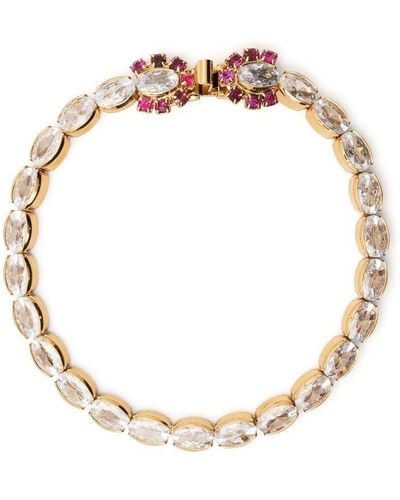 Gas Bijoux Riviera Crystal-embellished Tennis Bracelet - Metallic