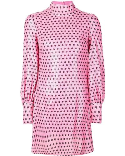 Olivia Rubin Melissa Polka-dot Sequin Mini Dress - Pink