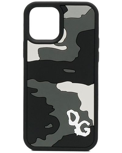 Dolce & Gabbana Camouflage Iphone 12 Pro Case - Black