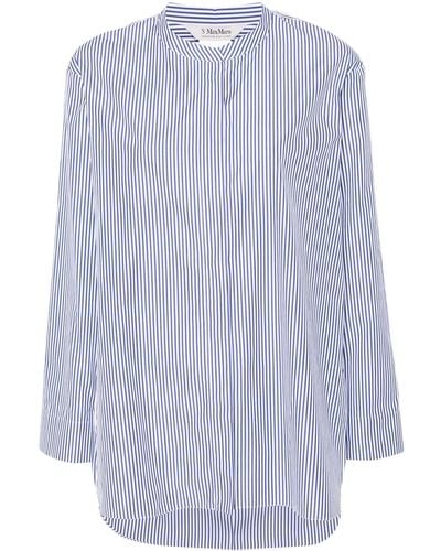 Max Mara Rondine Striped Cotton Shirt - Blue