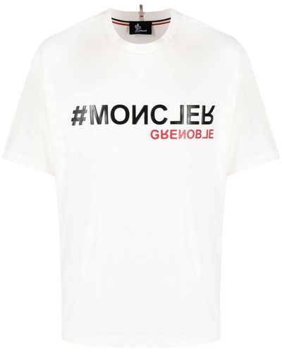 3 MONCLER GRENOBLE T-Shirt mit Logo-Print - Weiß