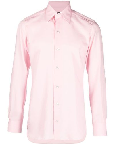 Tom Ford Hemd mit klassischem Kragen - Pink