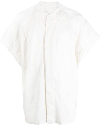 Julius Overhemd Met Opstaande Kraag - Wit