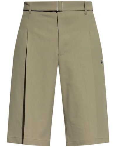 Etudes Studio Pleated Wool Tailored Shorts - Natural