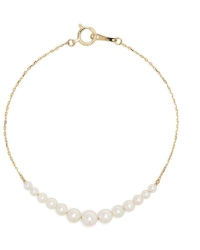 Mizuki 14kt Yellow Gold Akoya Pearl Bracelet - White