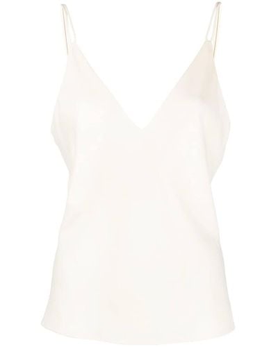 Calvin Klein V-neck Sleeveless Top - White