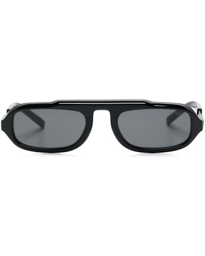 Giorgio Armani Oval-frame Sunglasses - Black
