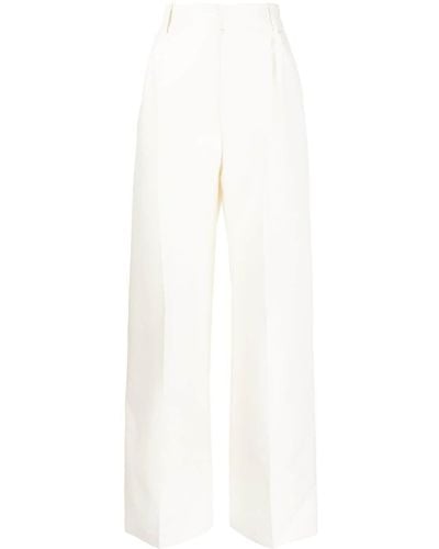 Dice Kayek Pleat-detail Tailored Trousers - White