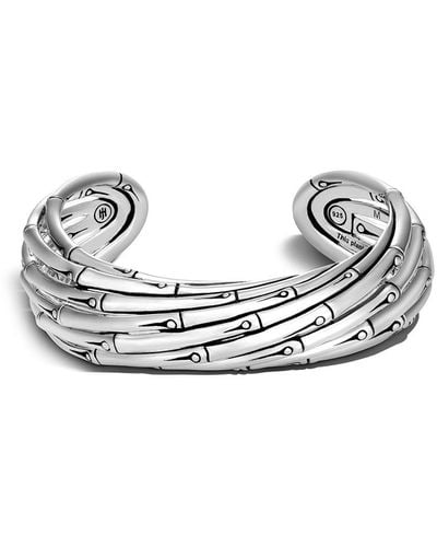 John Hardy Bracelet Bamboo 20.5 mm médium en argent - Métallisé