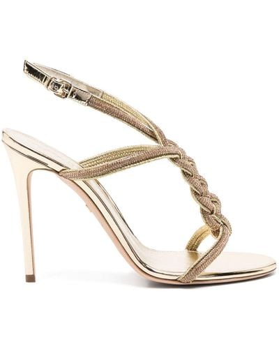 Giambattista Valli 120mm Crystal-embellished Sandals - Metallic