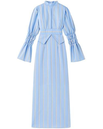 D'Estree Keith Striped Maxi Dress - Blue