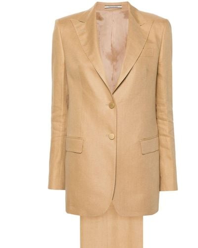 Tagliatore Interlock-twill Linen Suit - Natural